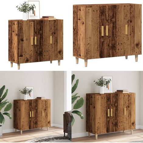 vidaXL Sideboard Altholz-Optik 90x34x80 cm Holzwerkstoff (1/5)
