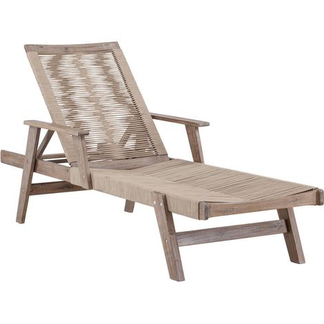 Chaise Longue en Bois "Little John" 115cm Marron (1/5)