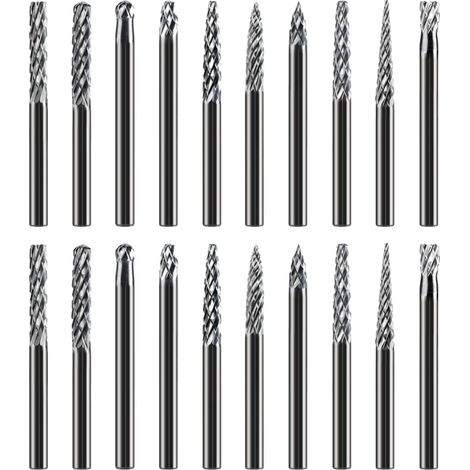 20-Piece Set, 1/8" Shank Die Grinder Rotary Tool Turning Pins Wood Carving for Dremel (Not Genuine Parts)
