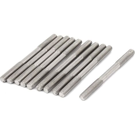 Goujon Double Extrémité Fileté Vis Boulon 304 Inox Acier M5 x 60mm (1/3)