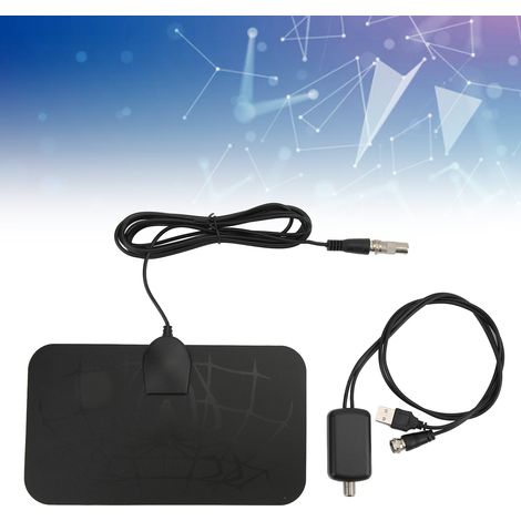 Antenne TV à couche mince à motif en araignée KJ-034 - Antenne TV numérique intérieure d'une portée de 1577 km avec amplificateur, antenne TV haute définition 4K, antenne pour chaînes locales DVB-T2 (1/5)