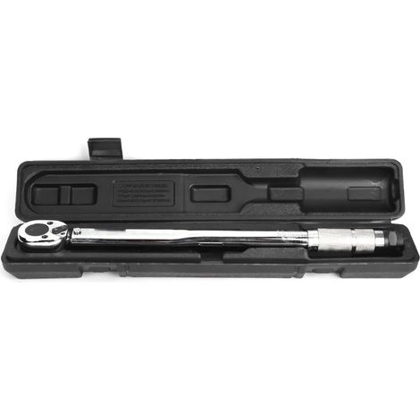Clé dynamométrique 1/2 pouce 28-210Nm, précision élevée, cliquet préréglé, outil de réparation auto avec accessoires, fixation 1/2in (1/5)
