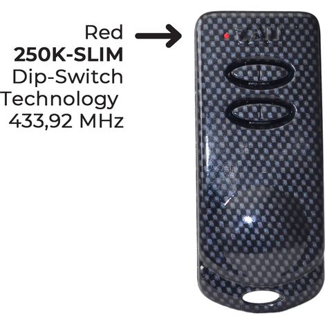 Telecomando Trasmettitore Tau P-250k-slim K-slim 12 Dip Switch Bicanale 433,92