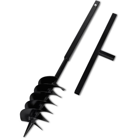 Bohrer mit Griff 150 mm Doppelspirale Schwarz vidaXL