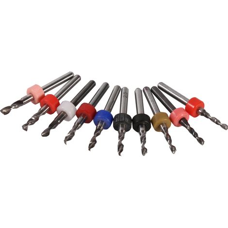 10 Stück Mini-Mikrobohrer aus Hartmetall für Leiterplatten (CNC) 2,1 mm–3,0 mm (1/5)