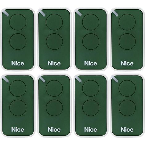 Lot de 8 télécommandes murales double canal 433,92 MHz – Codage 72 bits – Portée extérieure 150 m – Compatibles récepteur NiceFloR (1/5)