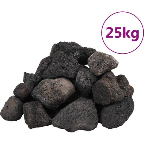 Roches volcaniques 25 kg noir 5-8 cm (1/5)