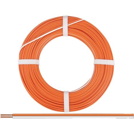 Donau Elektronik 250-57-25 Cavo per cablaggi 2 x 0.50 mm² Bianco/Arancione 25 m