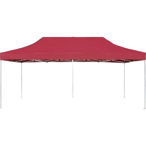 Tente de réception pliable Aluminium 6x3 m Bordeaux