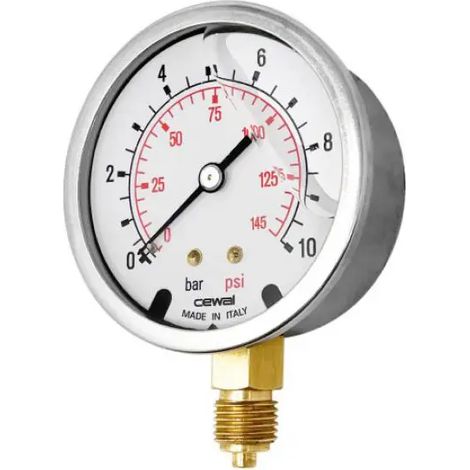 Manometro ad olio 1/4" 0-10 bar CEWAL