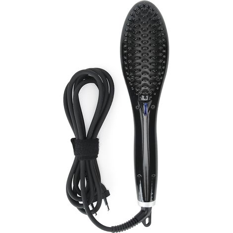 Lisseur Brosse Céramique Ionique Thermostat 110-240V Prise UE (1/5)