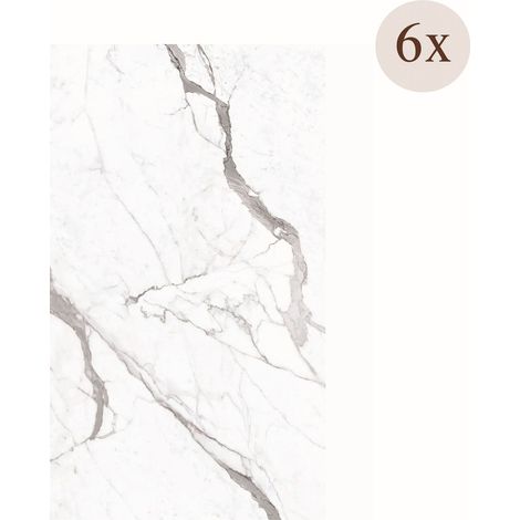 Dekorpanel Sedini, Set mit 6, Leicht zu Schneiden, Einfach zu Installieren, Realistische Textur, Schallschutz Schwach, 60x0,3 cm