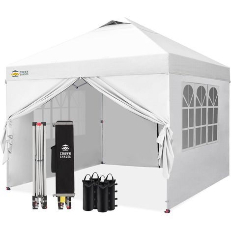 Faltpavillon 3x3m wasserdicht mit 4 Seitenteilen, UV-Schutz 50+, höhenverstellbar (1/5)