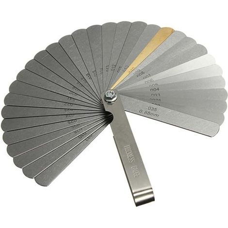 Jeu De Plaquettes D'Épaisseur - 32 Lames En Acier Inoxydable - Échelle Métrique Et Impériale - Pour Mesurer Les Jeux Et Épaisseurs - 1 Pièce (1/5)