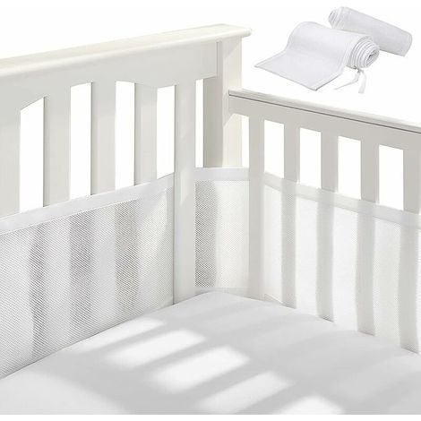 Tigrezy 4-seitiger Kinderbettschutz, Babywiegenschutz, atmungsaktiv, stoßfest, 2-teiliger Eckenschutz für den Heimgebrauch (1/4)
