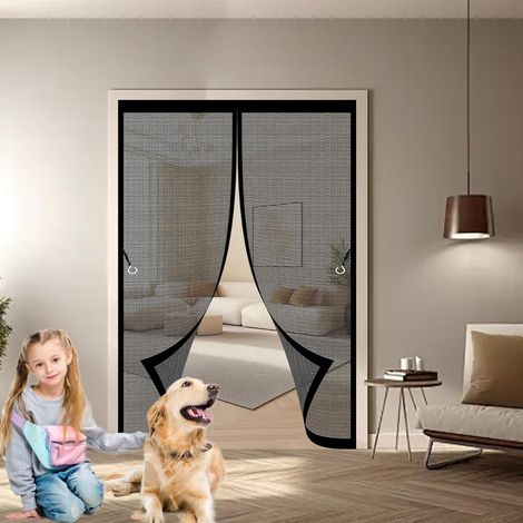 Rideau Moustiquaire Magnétique 130 x 85 cm Anti-Moustiques (1/5)