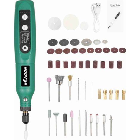 SJLERST Mini outil rotatif sans fil, 5 vitesses ajustables, USB sans fil, portable, multifonctionnel et compact pour le polissage de la jade et des ongles (1/5)