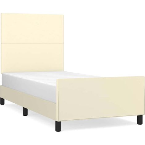 Maison Exclusive - Giroletto con Testiera Crema 80x200 cm in Similpelle (1/5)