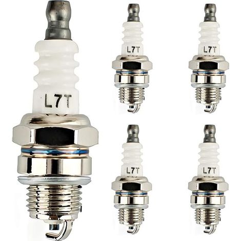 Pièces Bougie d'Allumage L7T Tronçonneuse Tondeuse à Gazon Petit Moteur Accessoire Pièces Compatible Bougies d'Allumage de Rechange pour Débroussailleuses et Tronçonneuses Remplace (1/5)