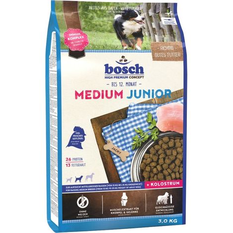 Bosch Hundetrockenfutter Junior Medium 3 kg Geflügel Trockenfutter