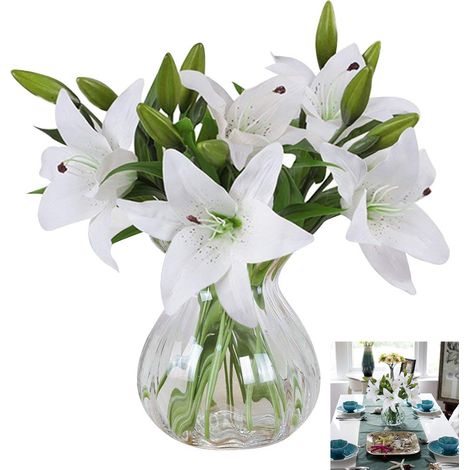 Fleur Artificielle Pivoine - Bouquet 5 Têtes - Décoration Intérieure Maison Mariage Fête Bar Balcon - PVC Résistant (1/5)