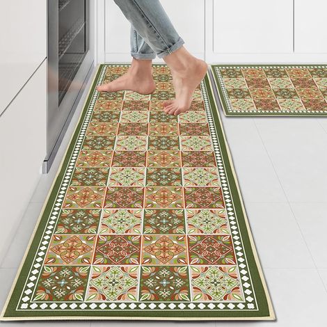 Lot de 2 Tapis de Cuisine antidérapants et lavables,40x60+40x120 cm (1/5)