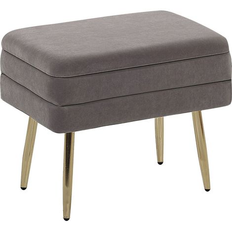 Storage Bench ODESSA Velvet Grey