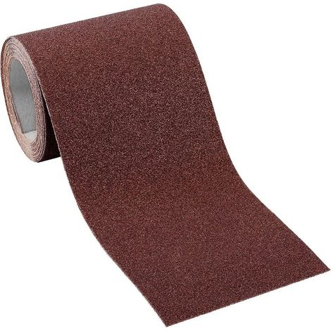 5 metri di carta abrasiva GRANA 120 in rotolo largo 115 mm - Carta vetrata per finitura legno, ferro, smalto o muri (1/5)