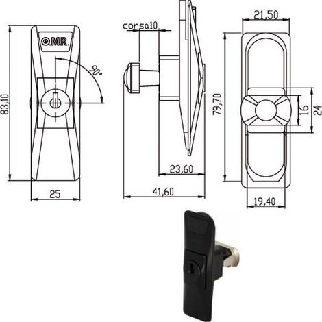 Serrure de meuble App.Push 160551 Omr
