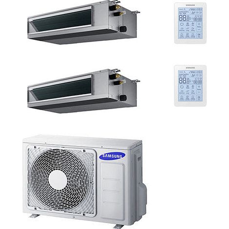 Samsung Kanalklimaanlage, Niederdruck-Dual-Split-Inverter, R32, 12.000 BTU, AJ050TXJ2KG/EU, Klasse A+++/A++, Kabelsteuerung, MWR-SH11N (1/4)