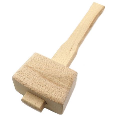 Mazo de madera en forma de T, martillo de madera, herramienta de carpintería, herramienta de trabajo (1/5)