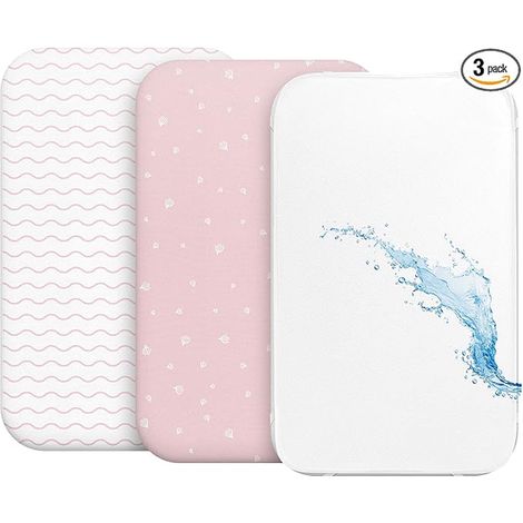 Drap Housse Cododo Protège Matelas Impermeable avec Elastique Taille 55x90 cm Compatible avec Berceaux, Lit Matelas Cododo Bebe pour Fille et Garçon Motif Rose (1/3)