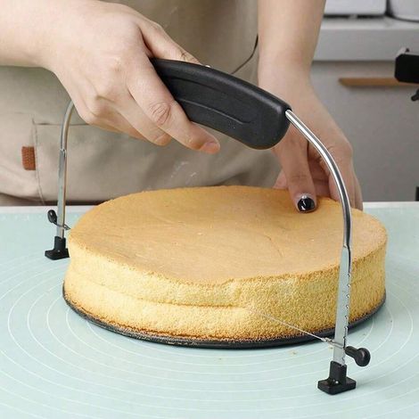 Coupe-gâteaux à fil unique en acier inoxydable 304 – Coupeur de couches réglable pour gâteaux, pain, toasts et fromage, outil de boulangerie DIY indispensable pour la cuisine à la maison (1/5)