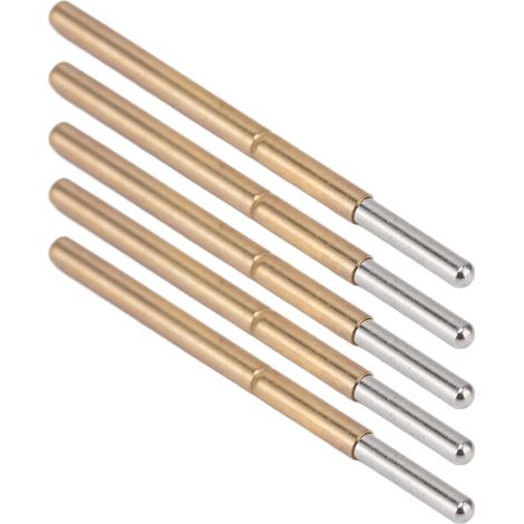 100 sondes de test à ressort, tête ronde en laiton et acier inoxydable, type Pogo Pin P125-J (1/5)