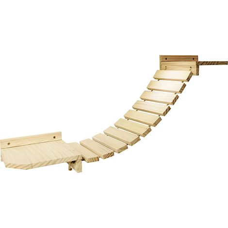 4x Wand Hängebrücke für Katzen L55cm Kletterbrücke Katzenbrücke Katzenkletterbrücke Katzenkletterweg Wandbrücke Kletterbaum Kletterleiter Kletterwand