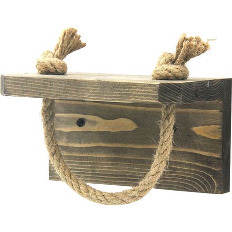 Garderobenbrett Gattico, ein Regal, aus Fichtenholz, handgefertigt, Tragkraft 7, 17x10x10h cm, Naturbraun