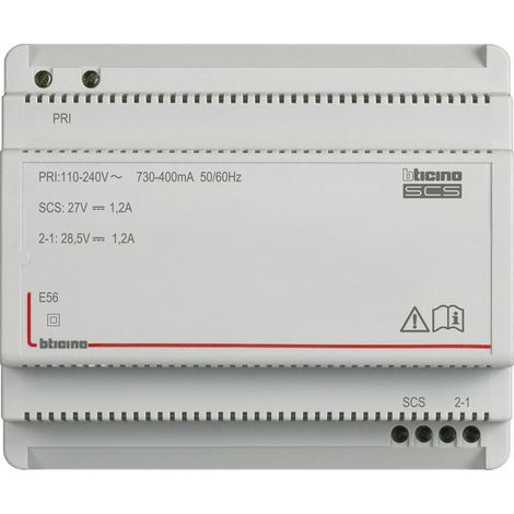 Alimentatore BUS SCS 6MOD 1.2 A 110-240 V Bticino E56
