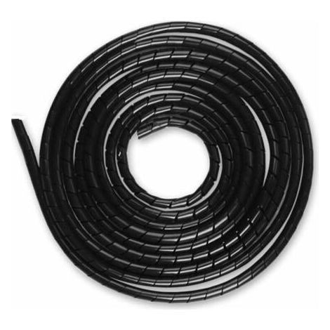Gaine Spirale Flexible Universel 6mm, Kit de Câble Rangement 1 pack de Tube d'Enroulement de Câble en Spirale pour Protéger le Câble d'Antenne TV/PC/USB/Télé/AUX- (15m), Noir(6mm,15m) (1/4)