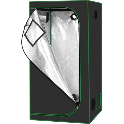 Mini serre d’intérieur robuste 60x60x120 cm en tissu Oxford 600D avec cadre en acier (1/5)