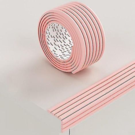 Bande de protection de sécurité pour bébé de 2 m, protège les bords de table et de bureau, protège les coins de meubles, sécurité enfant, rose (1/5)