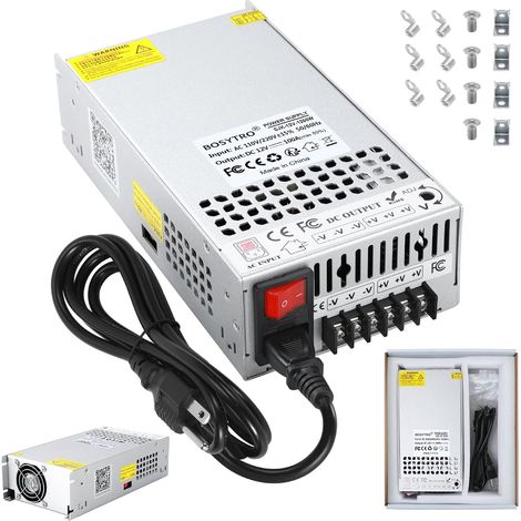 Alimentation 12V 100A 1200W, Transformateur 220v 12v, Convertisseur AC à DC Alimentation Laboratoire pour Bande LED, CCTV, avec un Câble d'alimentation et Interrupteur de Sécurité (1/5)