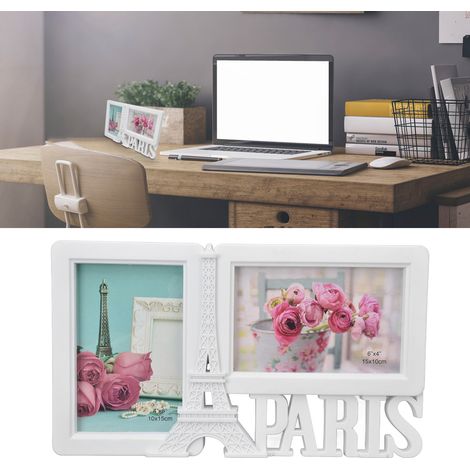 2PCS Cadre Photo Rectangulaire Décoratif pour Mariage Chambre Fête avec 2 Accroches (1/5)