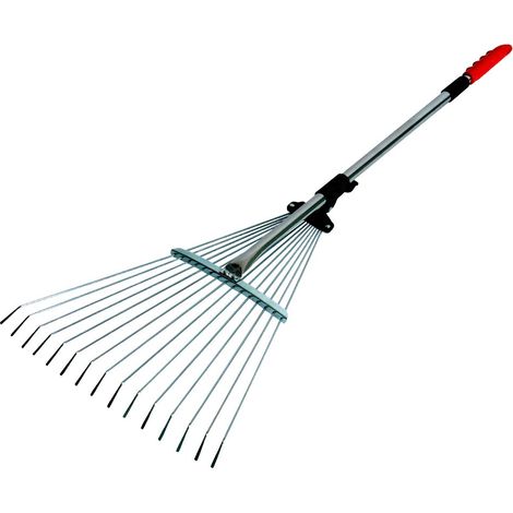Darlac Expanding Telescopic Metal Garden Leaf Rake Cuttings Lawn Adjustable (1/3)