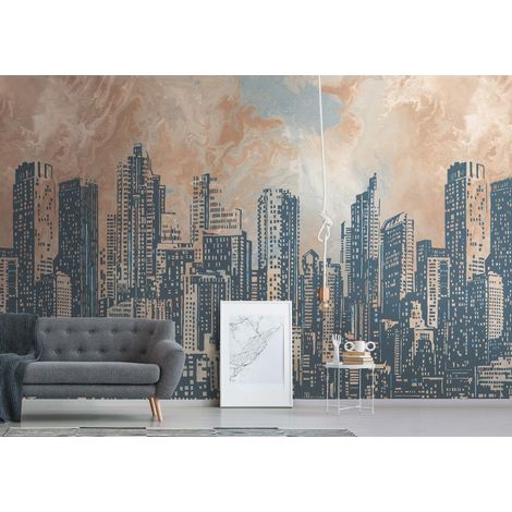 A.S. Creation Fototapete Livingwalls The Wall II 393331 Ein Motiv pro Rolle 2.80 m Architektur Orange (1/4)