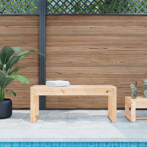 Gartenbank 110x38x45 cm Massivholz Kiefer vidaXL (1/5)