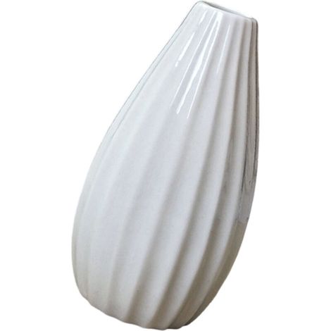 Vasi in ceramica contemporanei verticali con texture - Bianchi