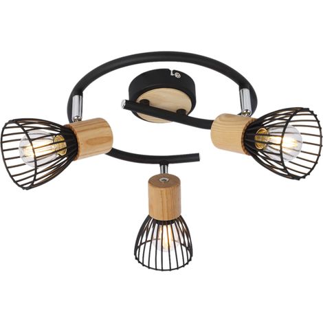 Plafonnier Candellux Antica 98-60952 noir bois 42 cm