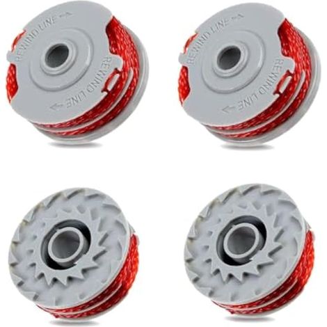 4 bobines de fil pour coupe-bordure Flymo FLY021 513937190, double bobine en nylon standard avec alimentation automatique,bobine fil rechange nylon pour Flymo Contour XT/500E/500 XT/Trim (1/5)
