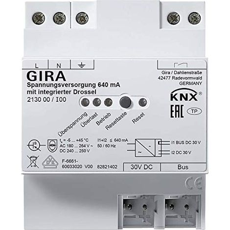GIRA KNX DE TENSION D'ALIMENTATION 640 MA DROSSEL REG 213000
