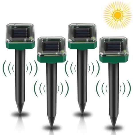 Répulsifs Anti-Taupes Énergie Solaire,Lot 4 Répulsif Rat Ultrason,Ultrason Souris et Rats,Repulsif Souris Ultrason pour Campagnols (1/5)